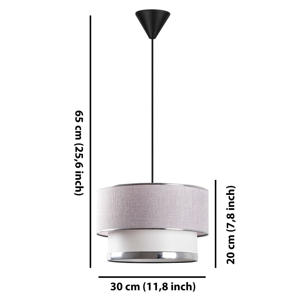 Lustr Cake - Light Grey, Silver (obrázek 3)