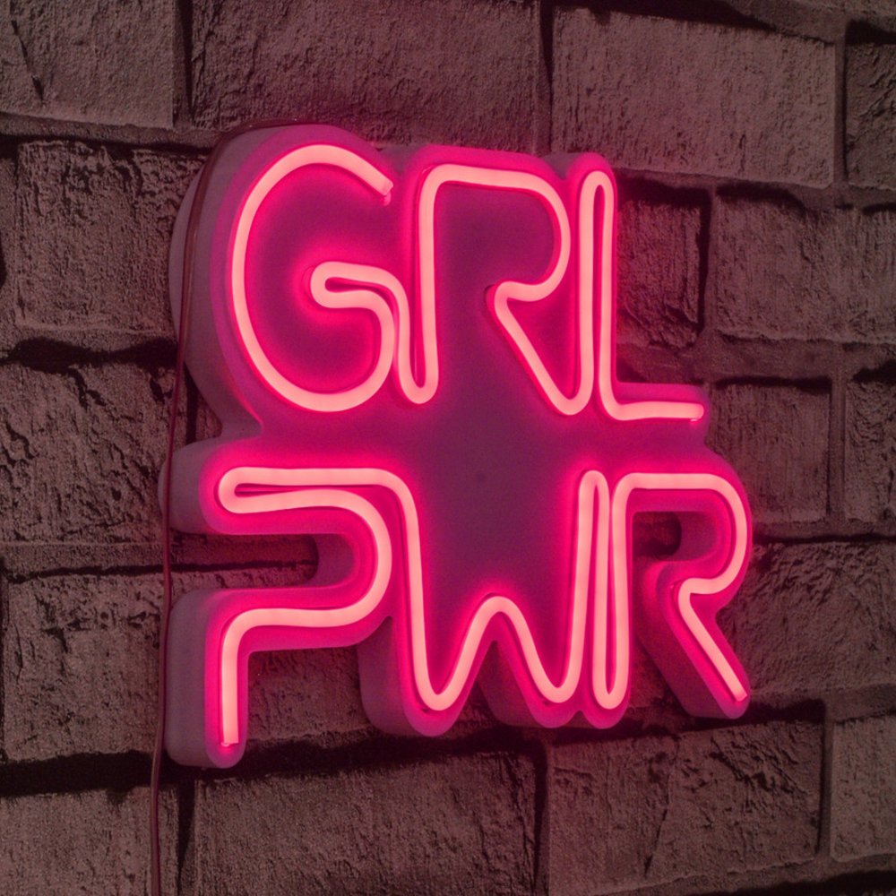 Dekorativní plastové LED osvětlení Girl Power - Pink