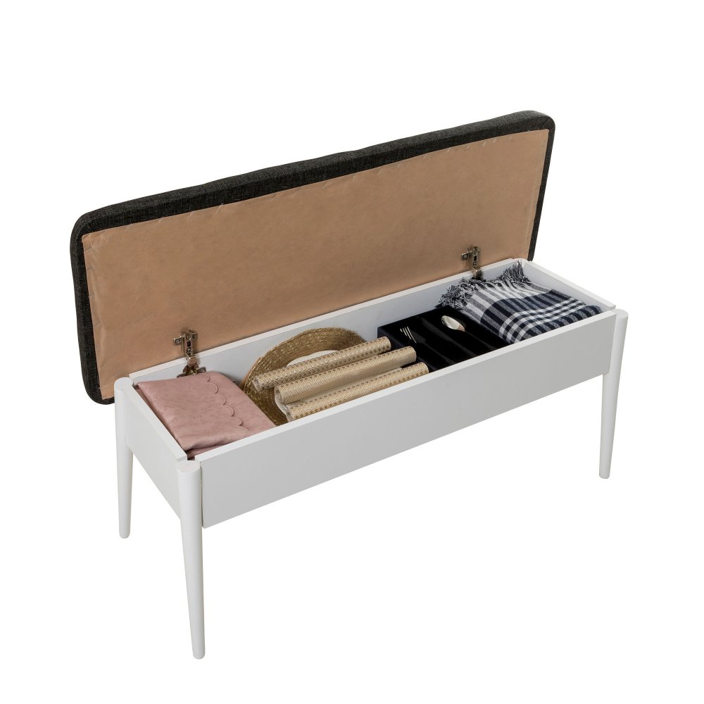 Lavice Vina Bench Anthracite, White (obrázek 4)