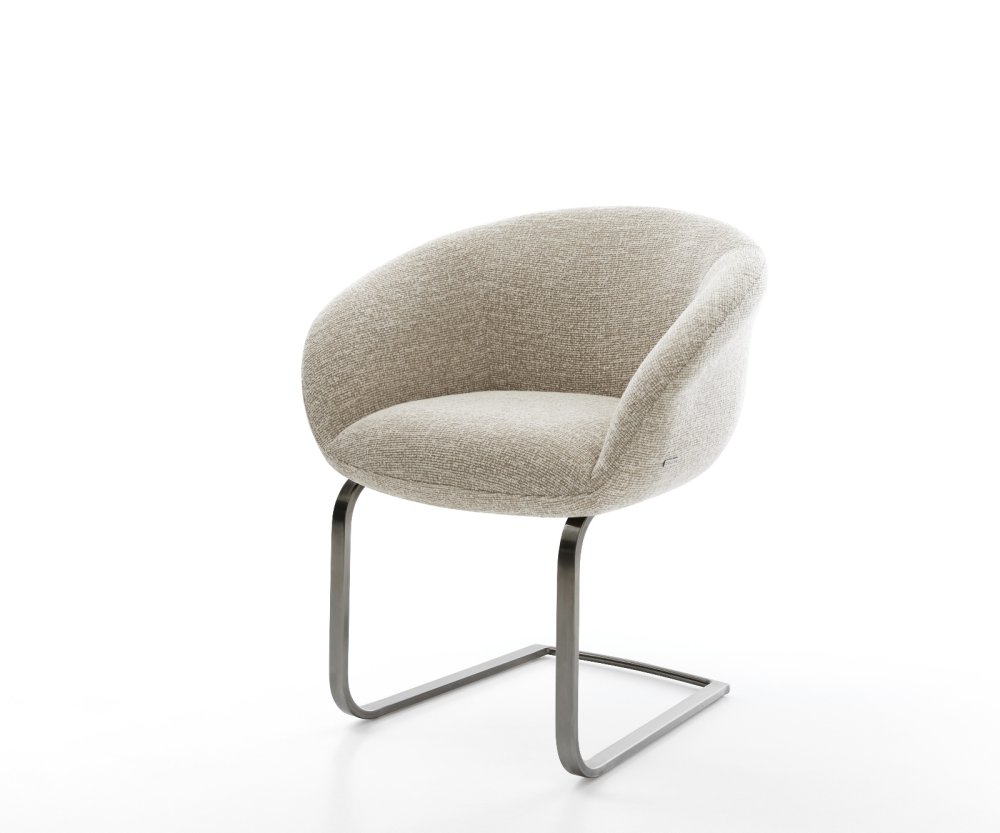 Jedálenská stolička Vinka-Flex s opierkami tkanina mäkký béžová