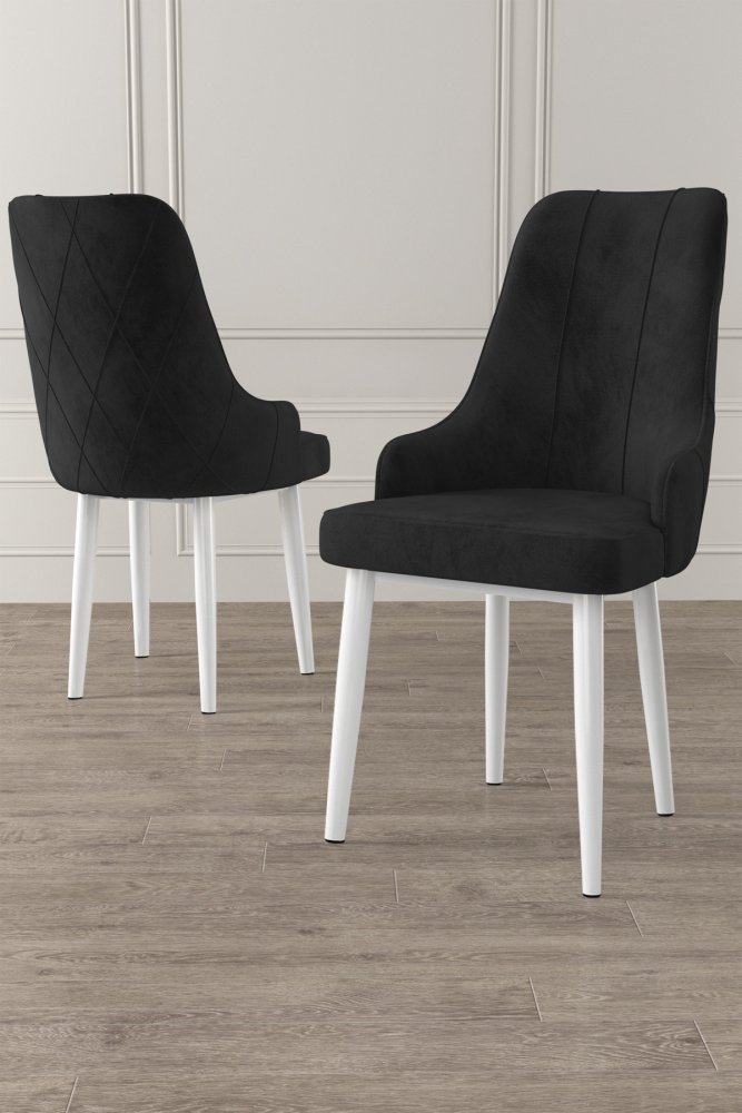 Súprava stoličiek (2 kusy) Trex - Black, White