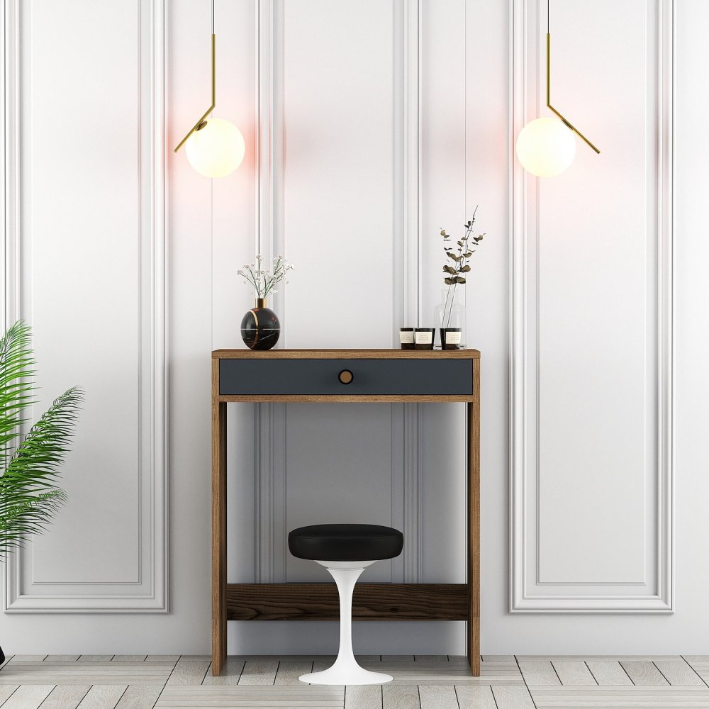 Toaletní stolek Lizbon - Walnut, Anthracite (obrázek 6)