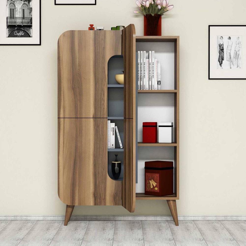 Víceúčelová skříňka Mine - Walnut, Blue (obrázek 3)
