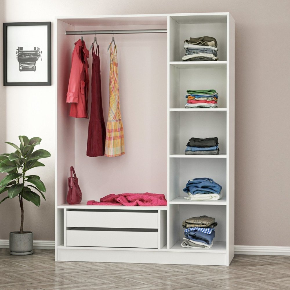 Šatní skříň Kale White Black - 2274 (obrázek 4)