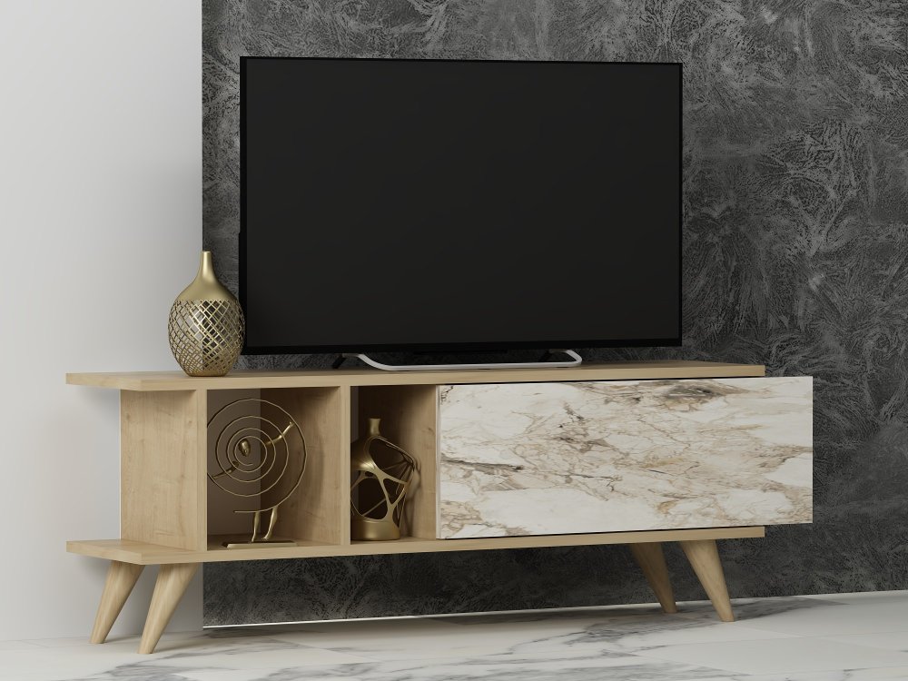 TV stolík Liberty - Sapphire Oak, Marble