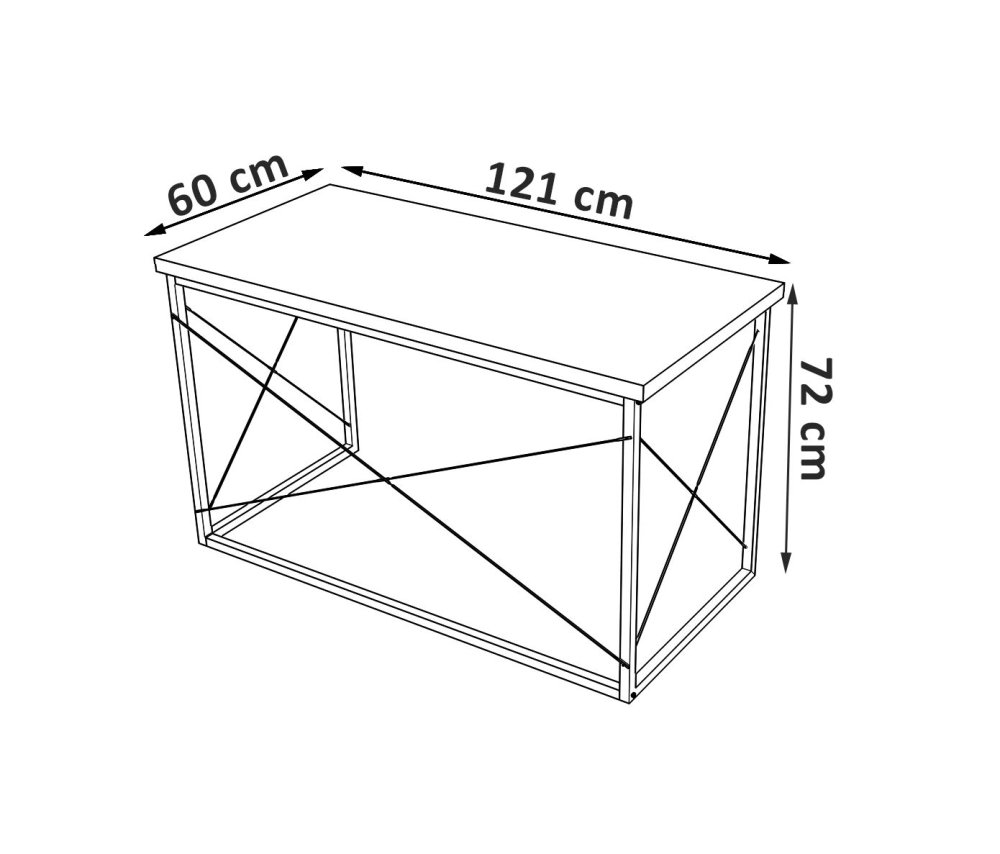 Psací stůl Work - Walnut (obrázek 3)