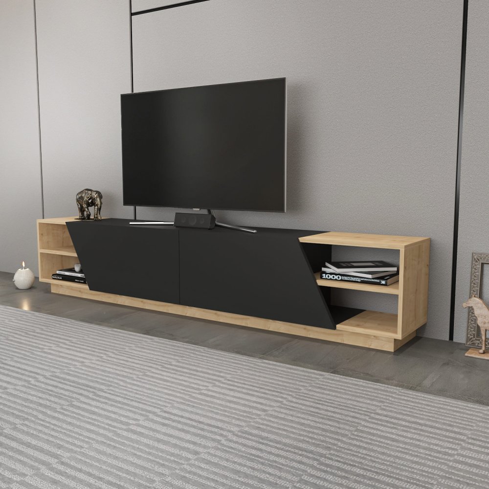 TV stolek Rhodes - Oak, Anthracite (obrázek 5)