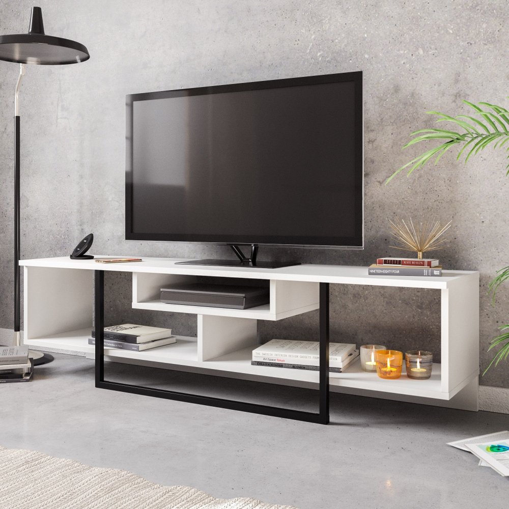 TV stolík Asal (150) - White, Black