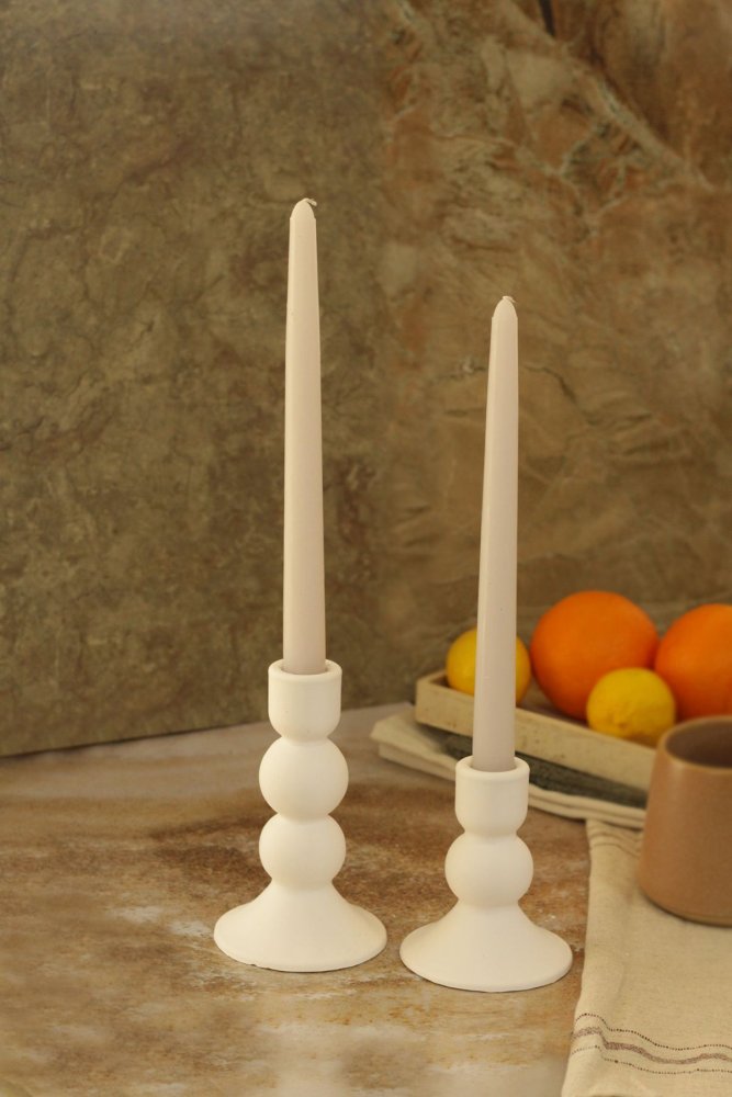 Candlestick Set (4 Pieces) Iskandinav - White