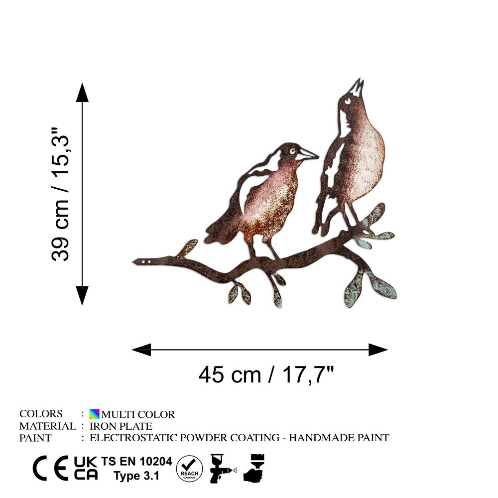 Zahradní dekorace Bird on the branch 29 (obrázek 3)