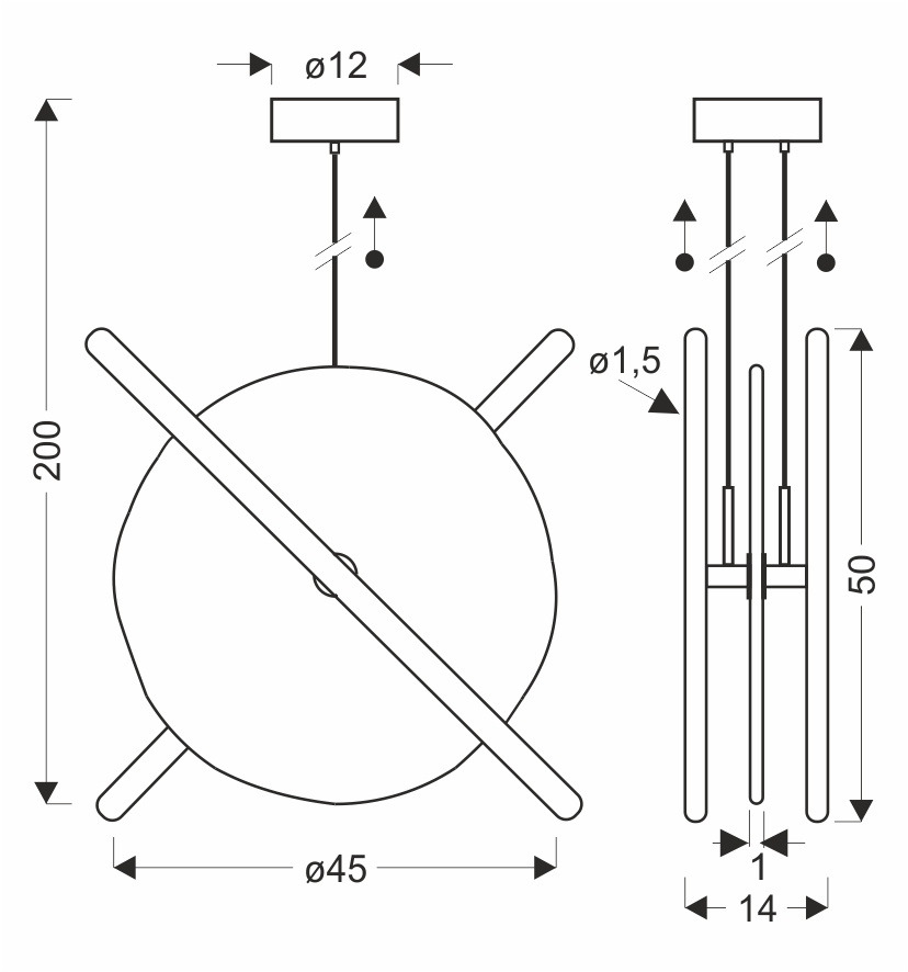 RELAX lampa wiszaca okr. mosiężny 15W LED 3000K klosz biały