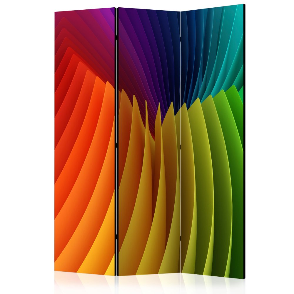 Paraván Rainbow Wave Dekorhome 135x172 cm (3-dílný)