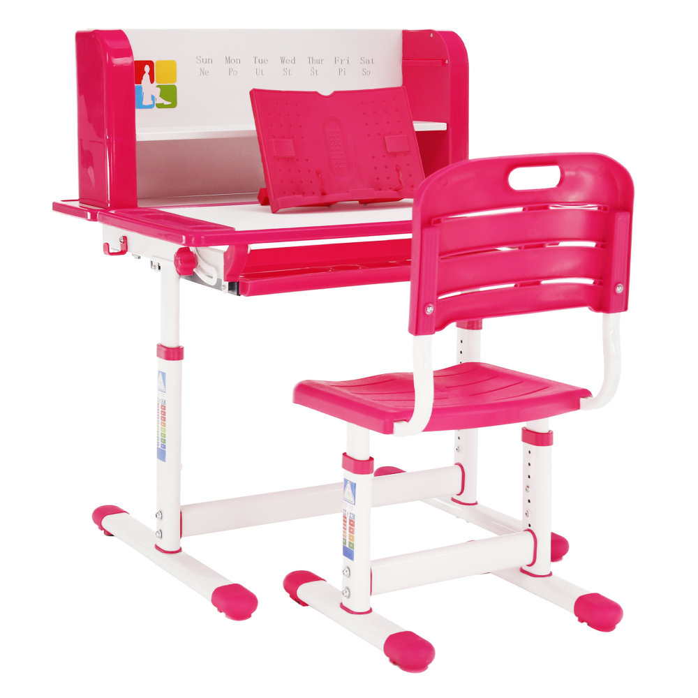 E-shop Rastúci detský stôl a stolička ALEXIS Ružová