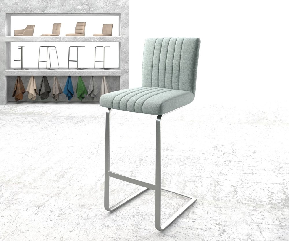 Barová židle Luiga-Flex mentolová konzolová podnož plochá