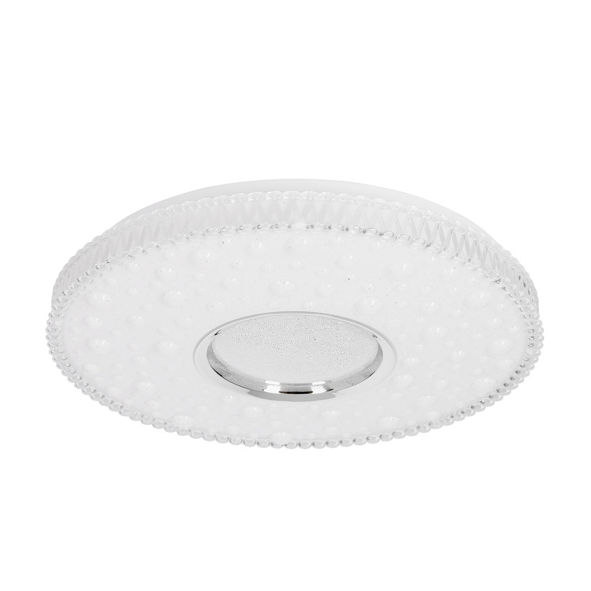 Stropné svietidlo BUBBLES, plafón, 40 cm, 24 W, LED, 4000 K, tienidlo biele+chróm