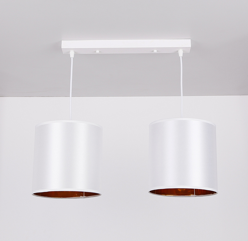 Závesná lampa biely pásik 2xE27 Atlanta