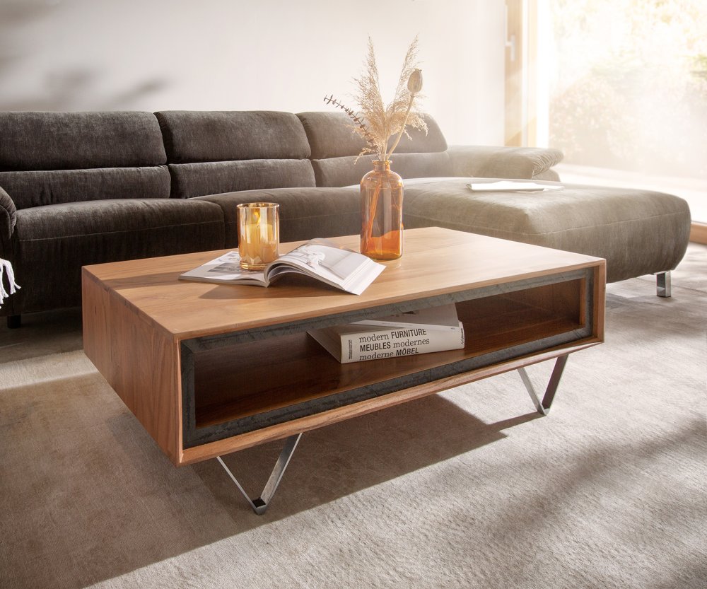 Konferenční stolek Stonegrace 115x60x40 cm přírodní akácie 1