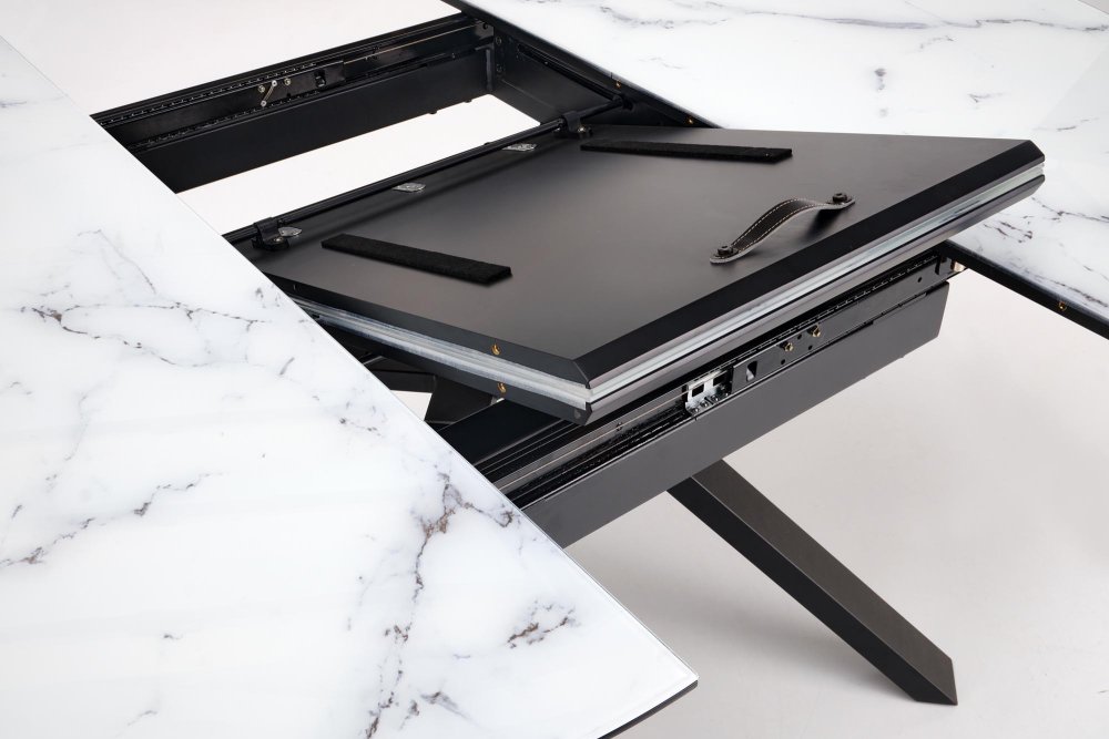 Stùl Vertigo 130/180 Černá Marmur/Černá Obrázek