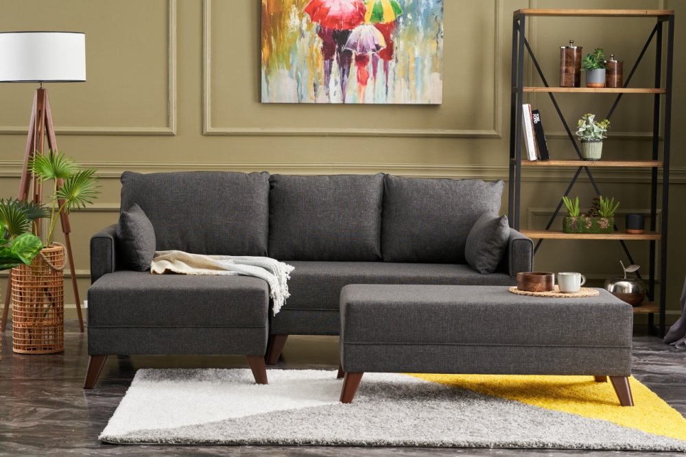 Rohová rozkládací pohovka Bella Mini Corner Sofa Left - Anthracite (obrázek 9)