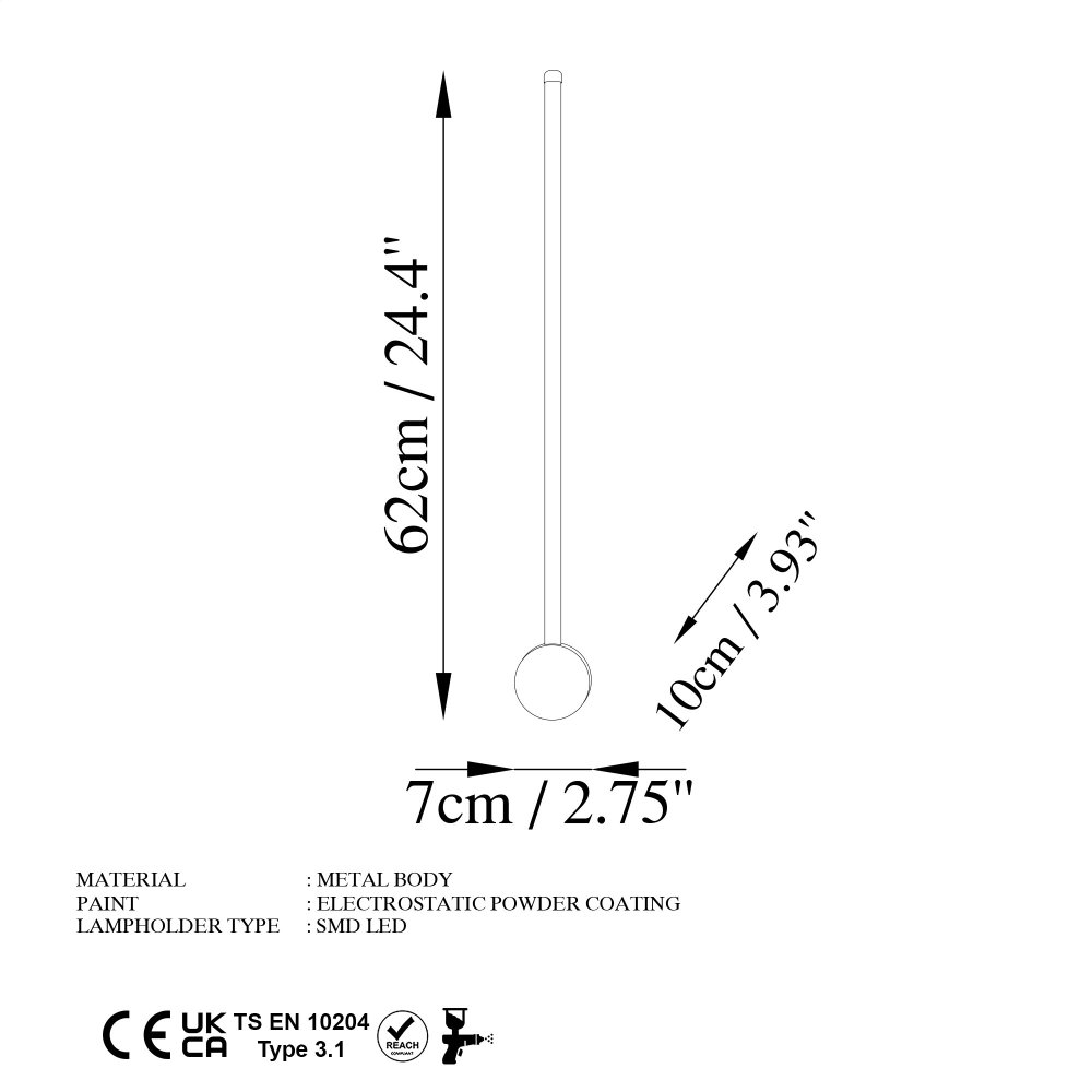 Nástěnná lampa Sword - 13480 (obrázek 4)