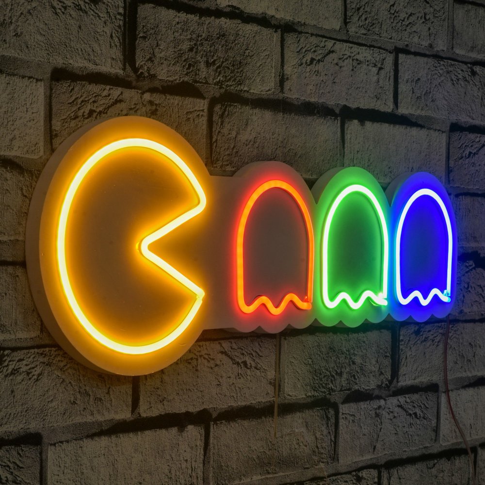 Dekorativní plastové LED osvětlení Pacman - Multicolor