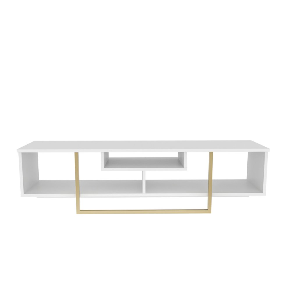 TV stolek Asal 150 - White, Gold (obrázek 4)