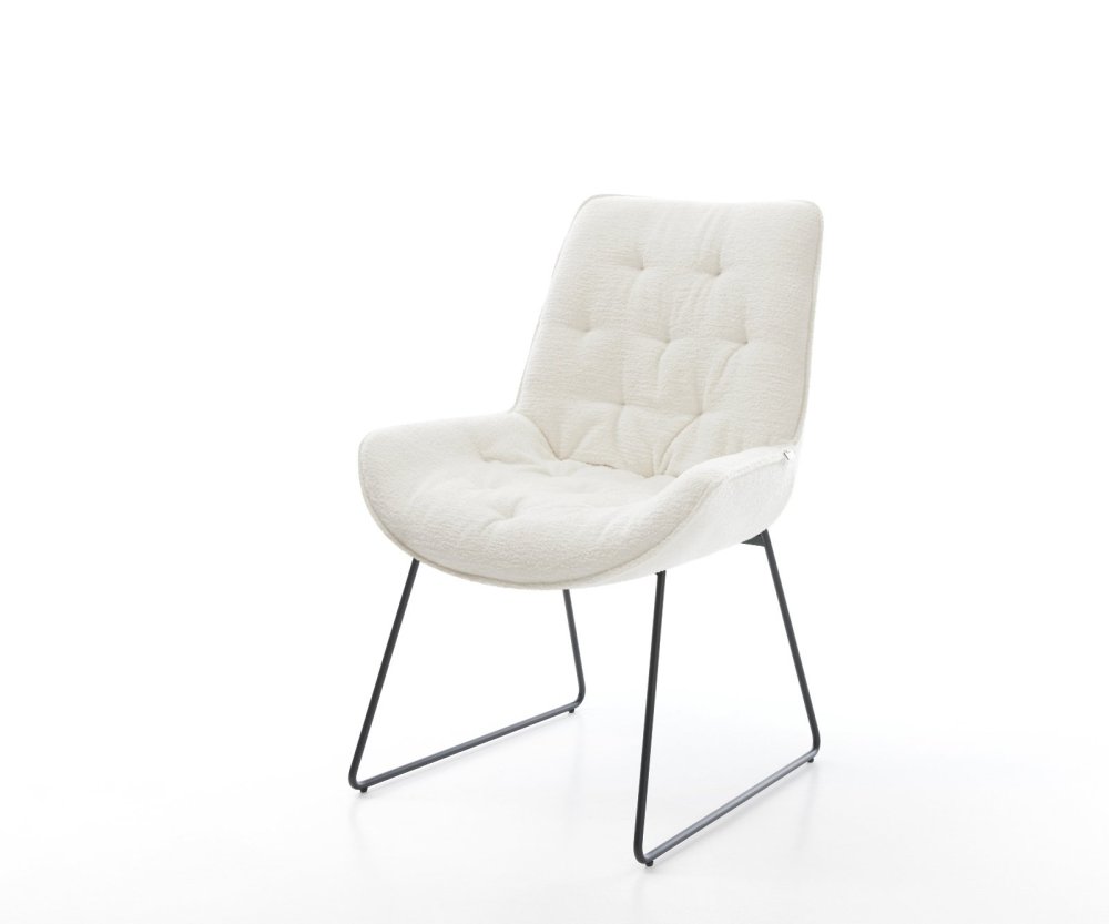 Jedálenská stolička Taimi-Flex bouclé mäkký béžová tenká podstava