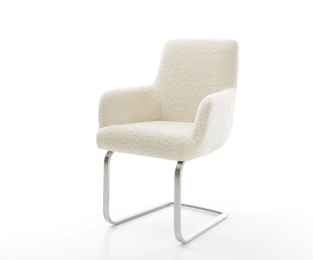 Konzolová jedálenská stolička Heira-Flex s opierkami teddy látka