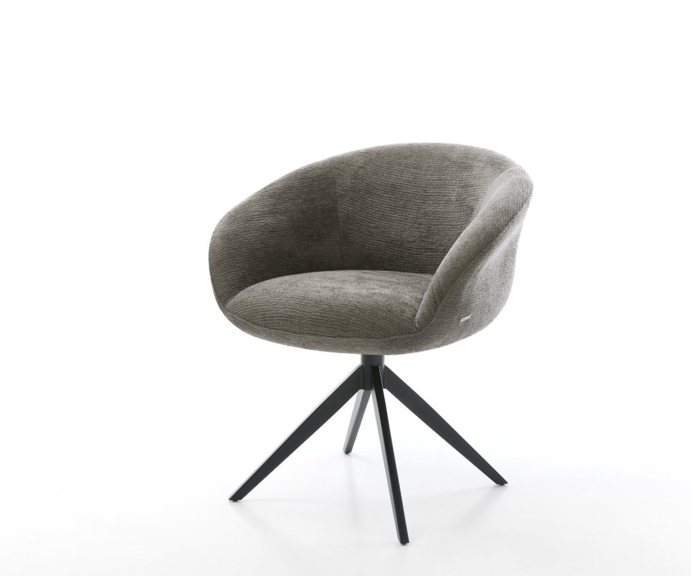 Jedálenská stolička Vinka-Flex s opierkami bouclé mäkký tmavobéžová