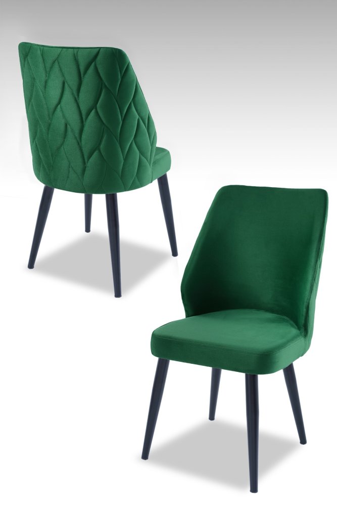 Súprava stoličiek (4 kusy) Pufi - Green, Black