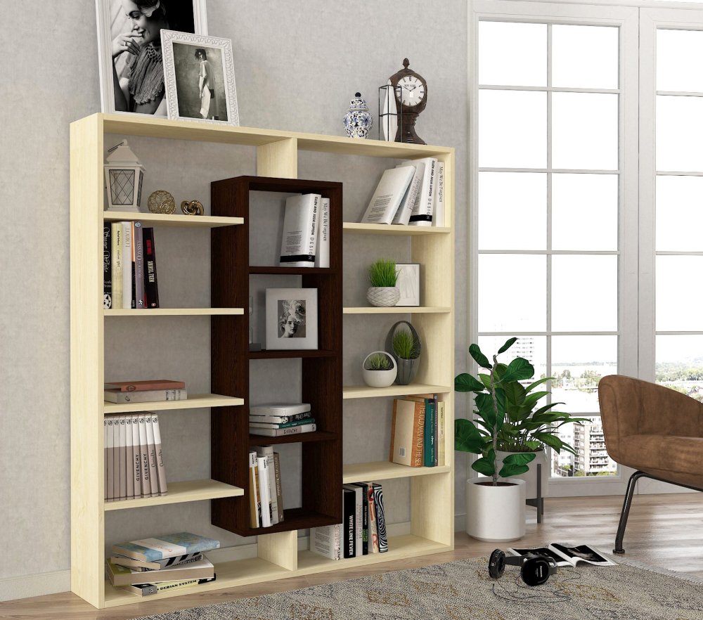 Knižnica Ample - Wenge, Birch