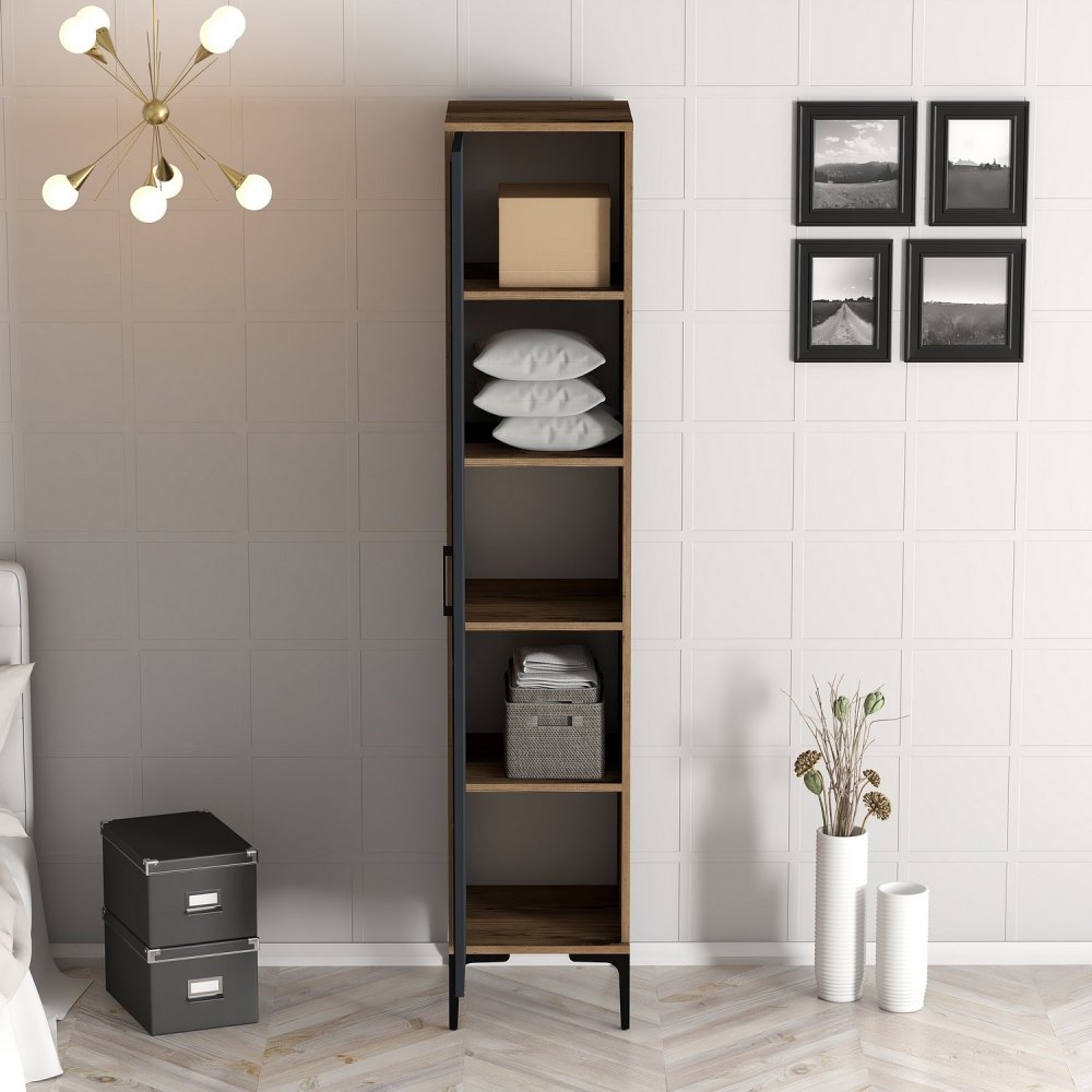 Šatní skříň Kumsal R - Walnut, Anthracite (obrázek 7)