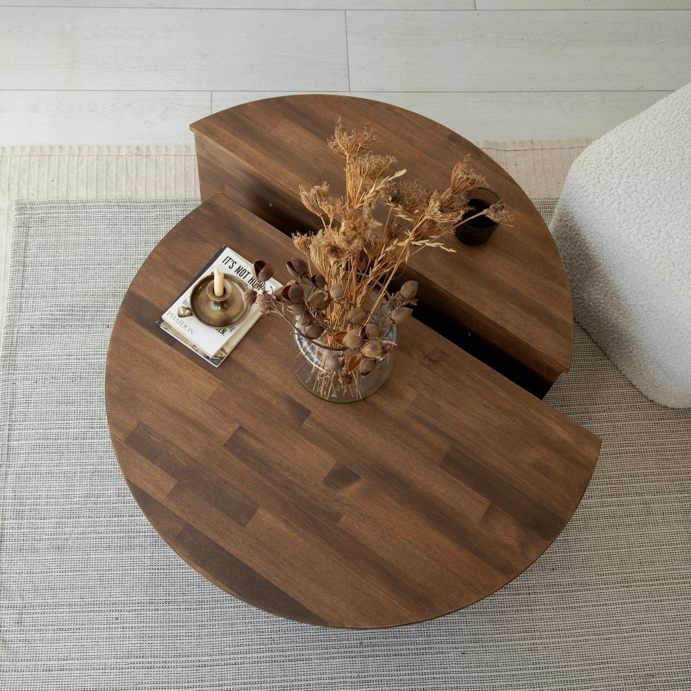 Sada konferenčních stolků Podium Wood - Walnut (obrázek 8)