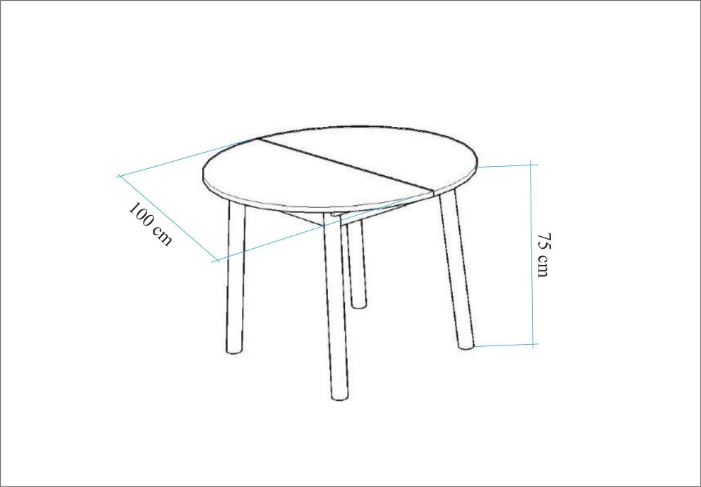 Extendable Dining Table Oliver - Oak, Black (obrázek 4)