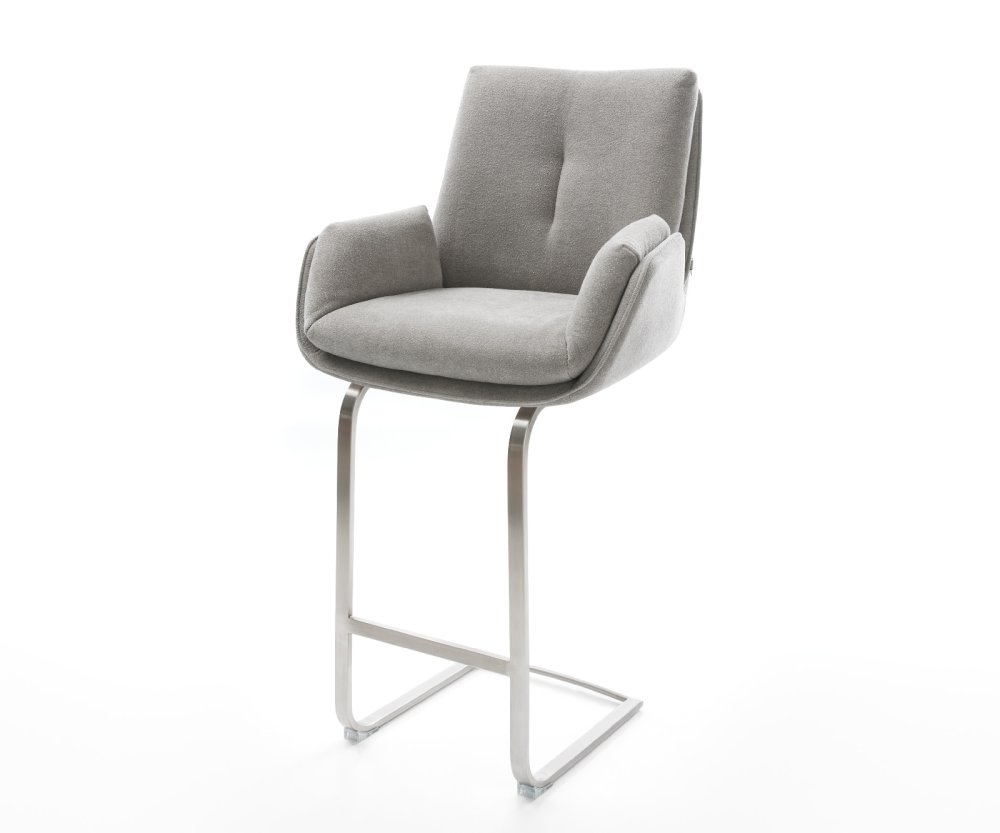 Barová stolička Clea-Flex texturovaná látka mäkký konzolová podstava