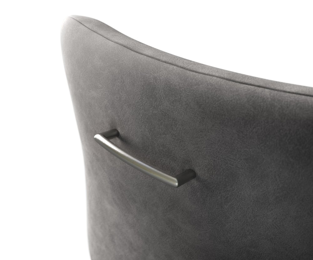 Barová stolička Flex rukoväť okrúhla nerezová oceľ strieborná