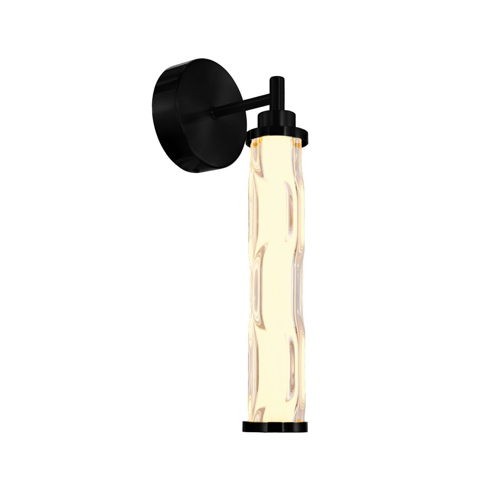 CORTE lampa kinkiet czarny matowy 10W LED 3000K klosz bezbarwny
