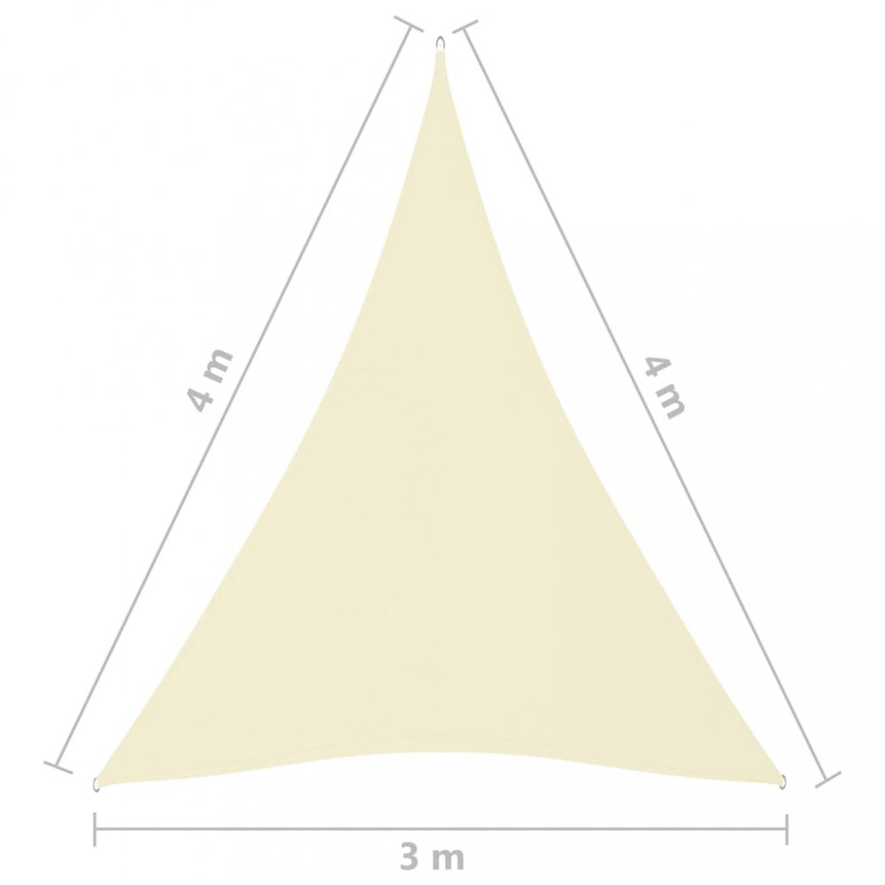 Tieniaca plachta trojuholníková 3 x 4 x 4 m oxfordská látka Dekorhome Tehlová
