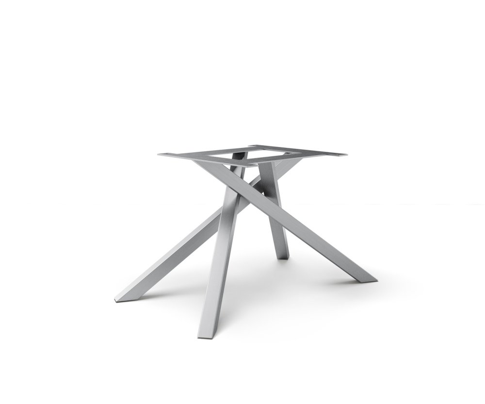 Stolová podnož kovová stříbro pro rozkládací stoly od 180-220