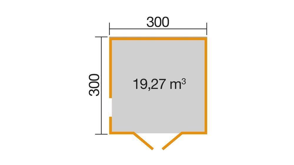 Luxusný drevený záhradný domček P 285 (3x3m) Weka