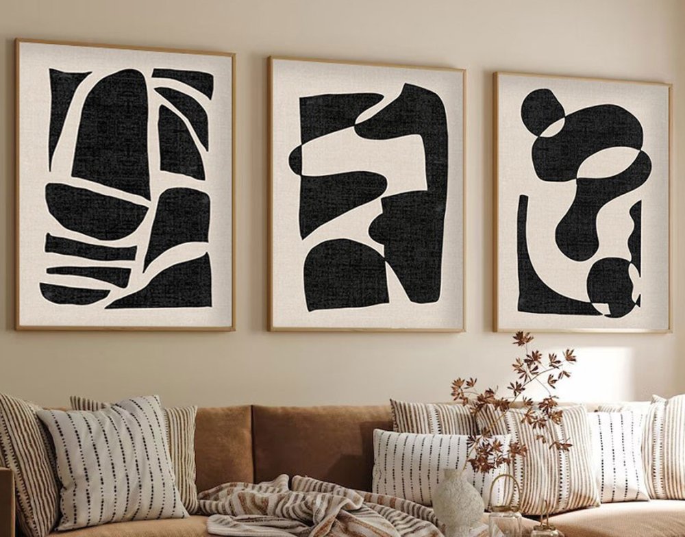 Dekoratívny rámovaný obraz z MDF (3 kusy) Huhu201 - 50 x 70