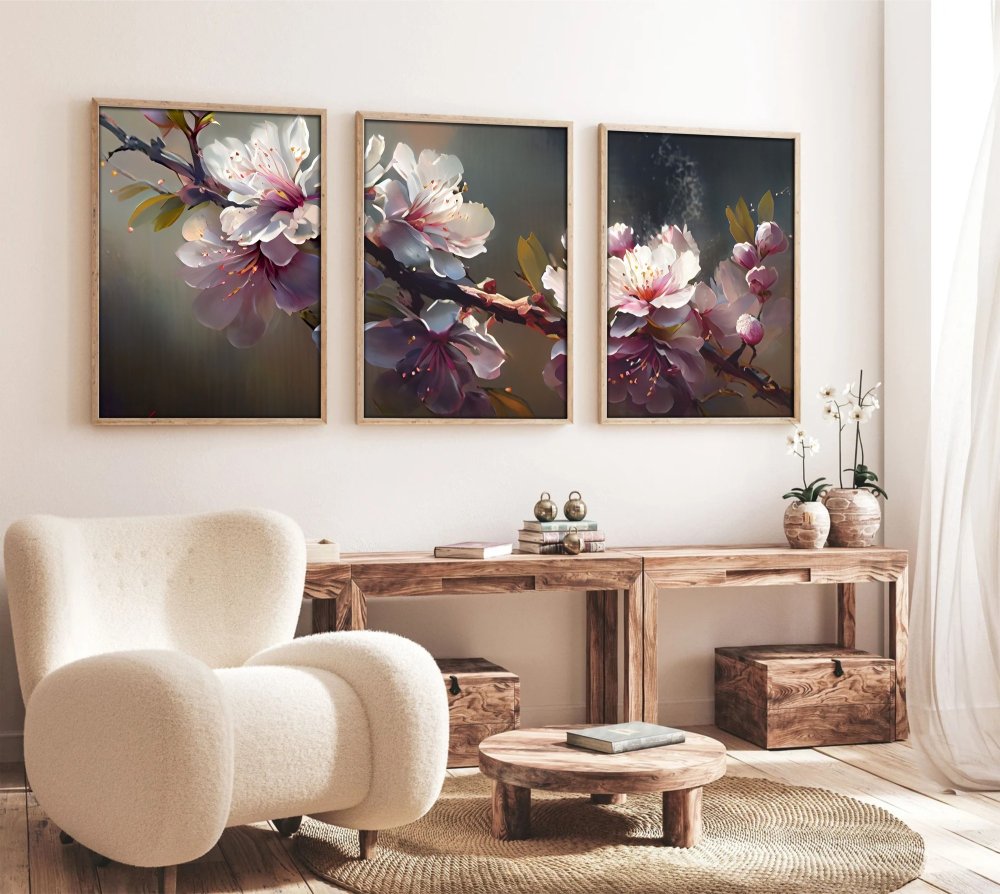 Dekoratívny rámovaný obraz z MDF (3 kusy) Huhu222 - 50 x 70