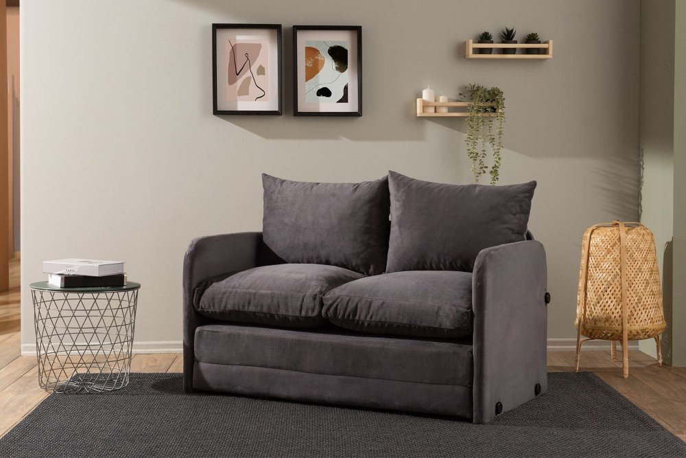 Dvoumístná rozkládací pohovka Saga 2-Seater - Grey (obrázek 9)