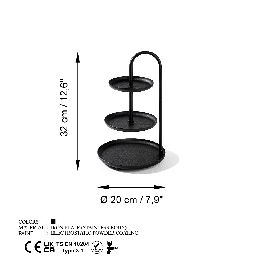 Dekorativní kovový doplněk Kalkı - Black (obrázek 3)