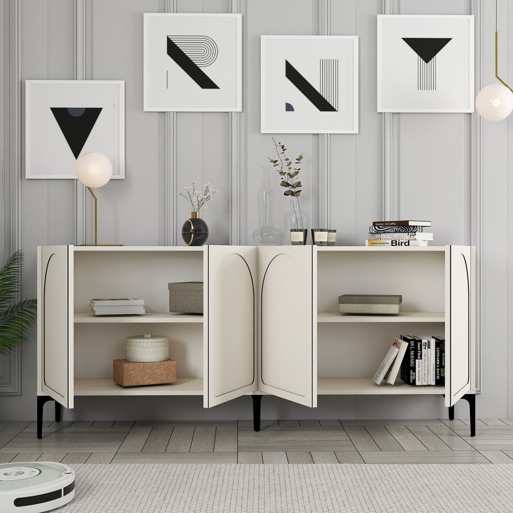 Konzolový stolek Lyon 79 - Cream, Black (obrázek 6)