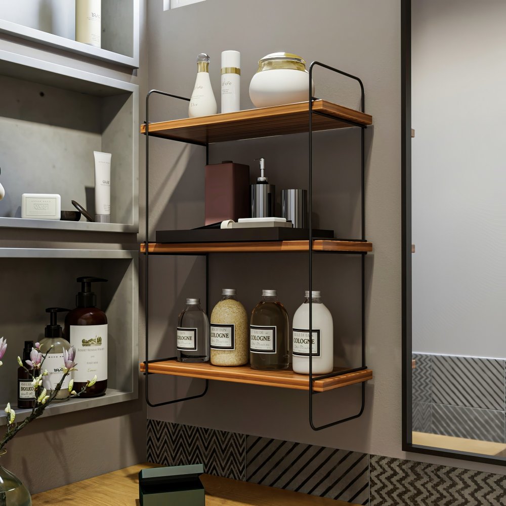 Nástenná polica Pulalis - Walnut