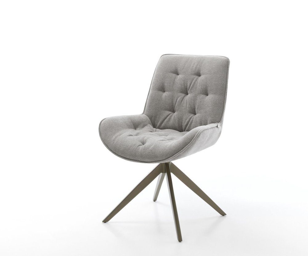 Jedálenská stolička Taimi-Flex texturovaná látka mäkký sivá krížová