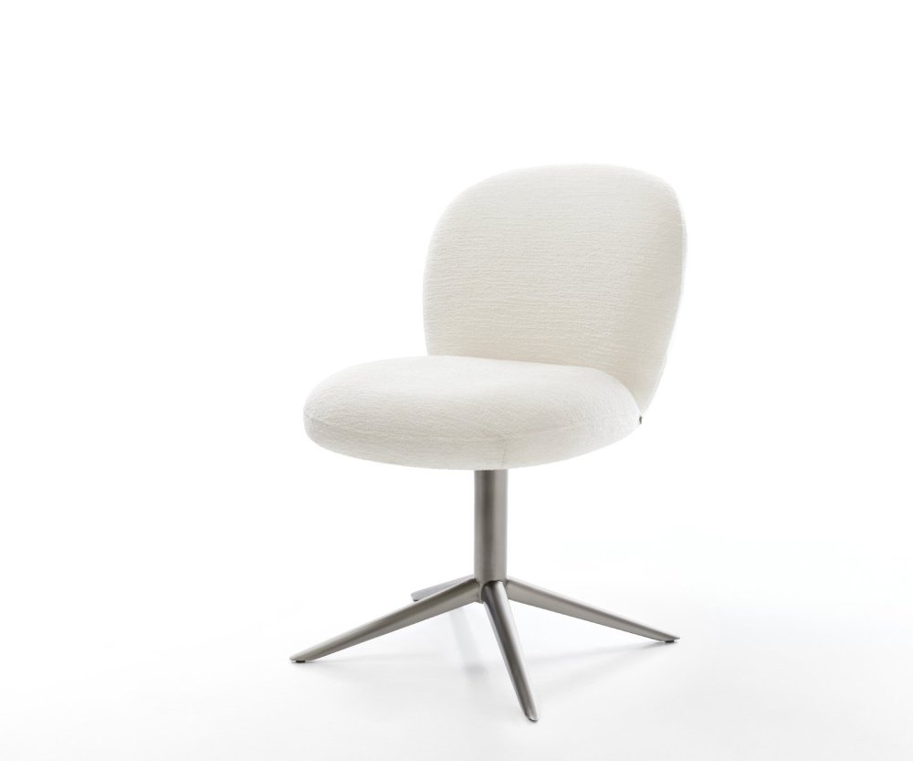 Jedálenská stolička Nube-Flex bouclé mäkký béžová podstava grafitová