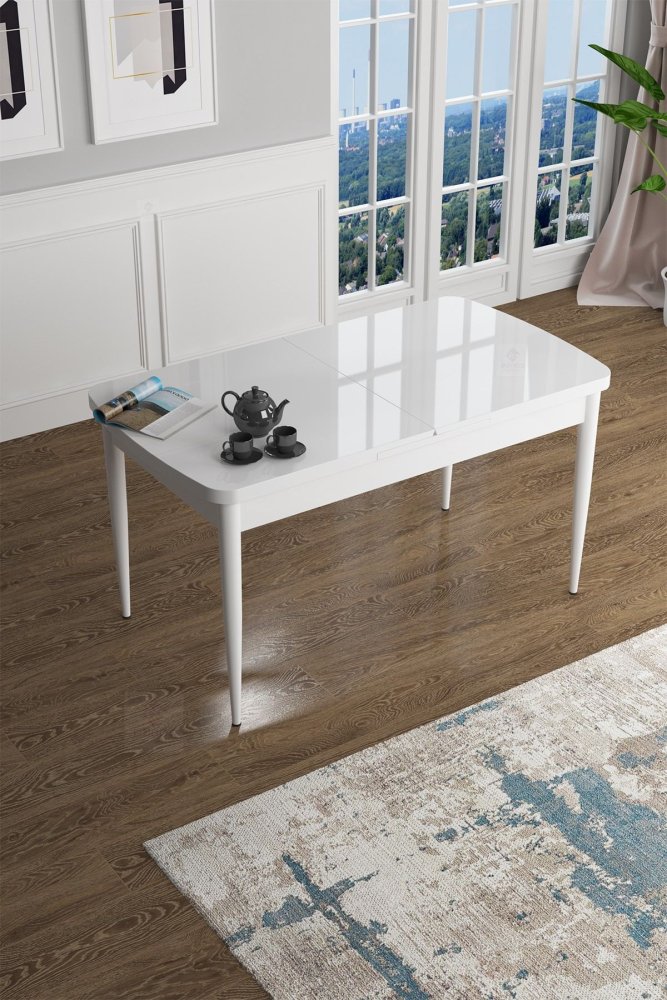 Jedálenský stôl Han - White Marble, White