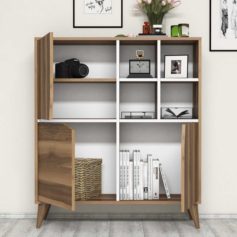 Víceúčelová skříňka Pulse - Walnut, White (obrázek 4)